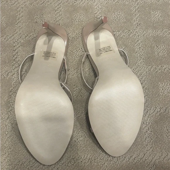 Steve Madden Women's Nude Shimmer Strappy Heels - Picture 7 of 7